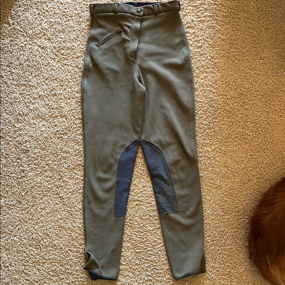Tiff Rider Olive Green Equestrian Riding Breeches